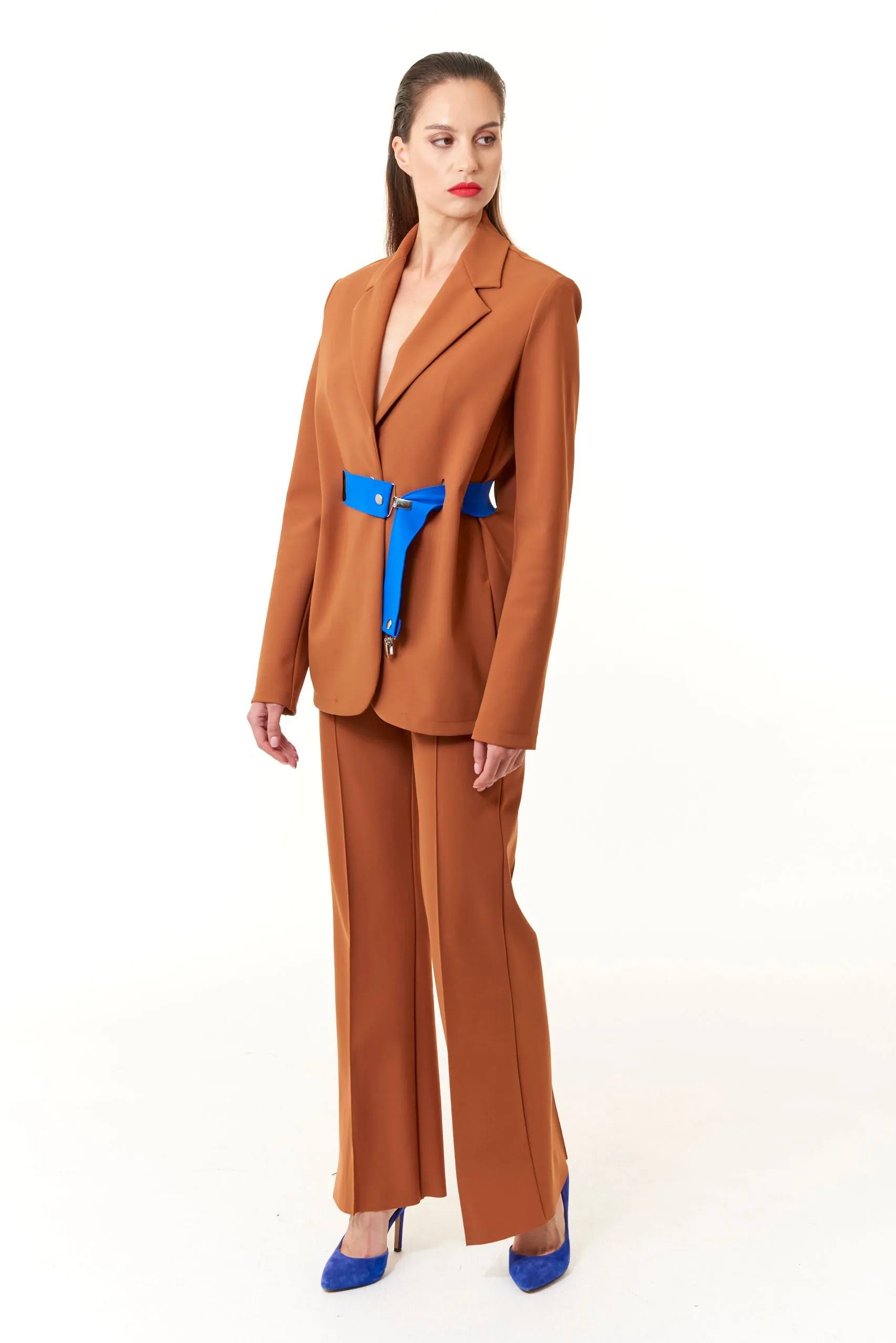Opificio Modenese, Stretch Crepe, Sculpted Seattle Blazer in earthenware
