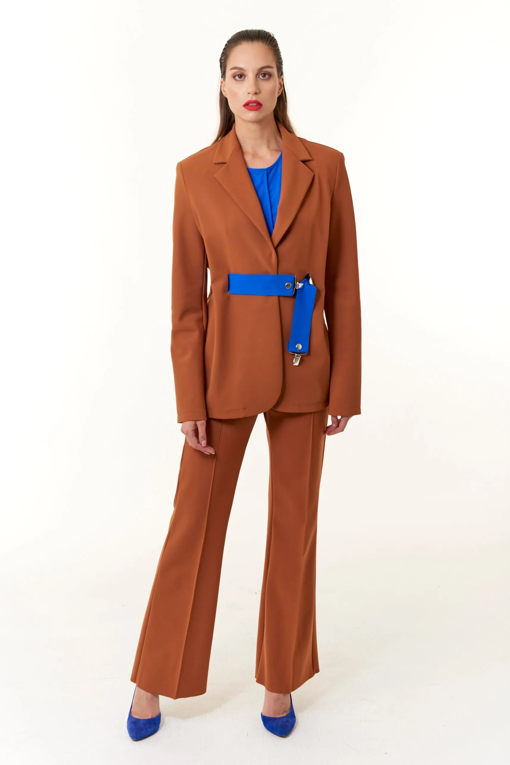Opificio Modenese, Stretch Crepe, Sculpted Seattle Blazer in earthenware