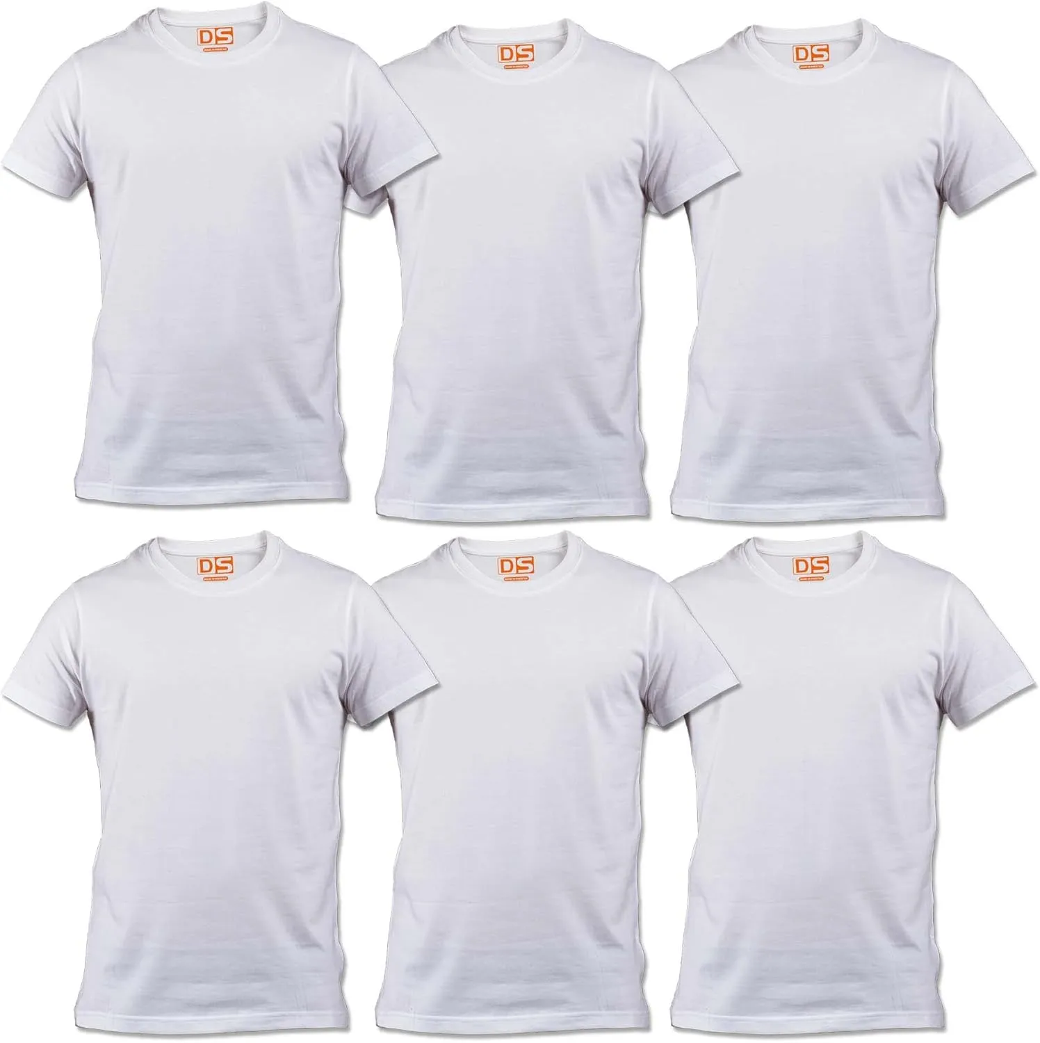 Pack of White T Shirts for Men and Women, Ultra Soft Cotton - Round Neck - Short Sleeves and Fitting Style Plain White Tshirt