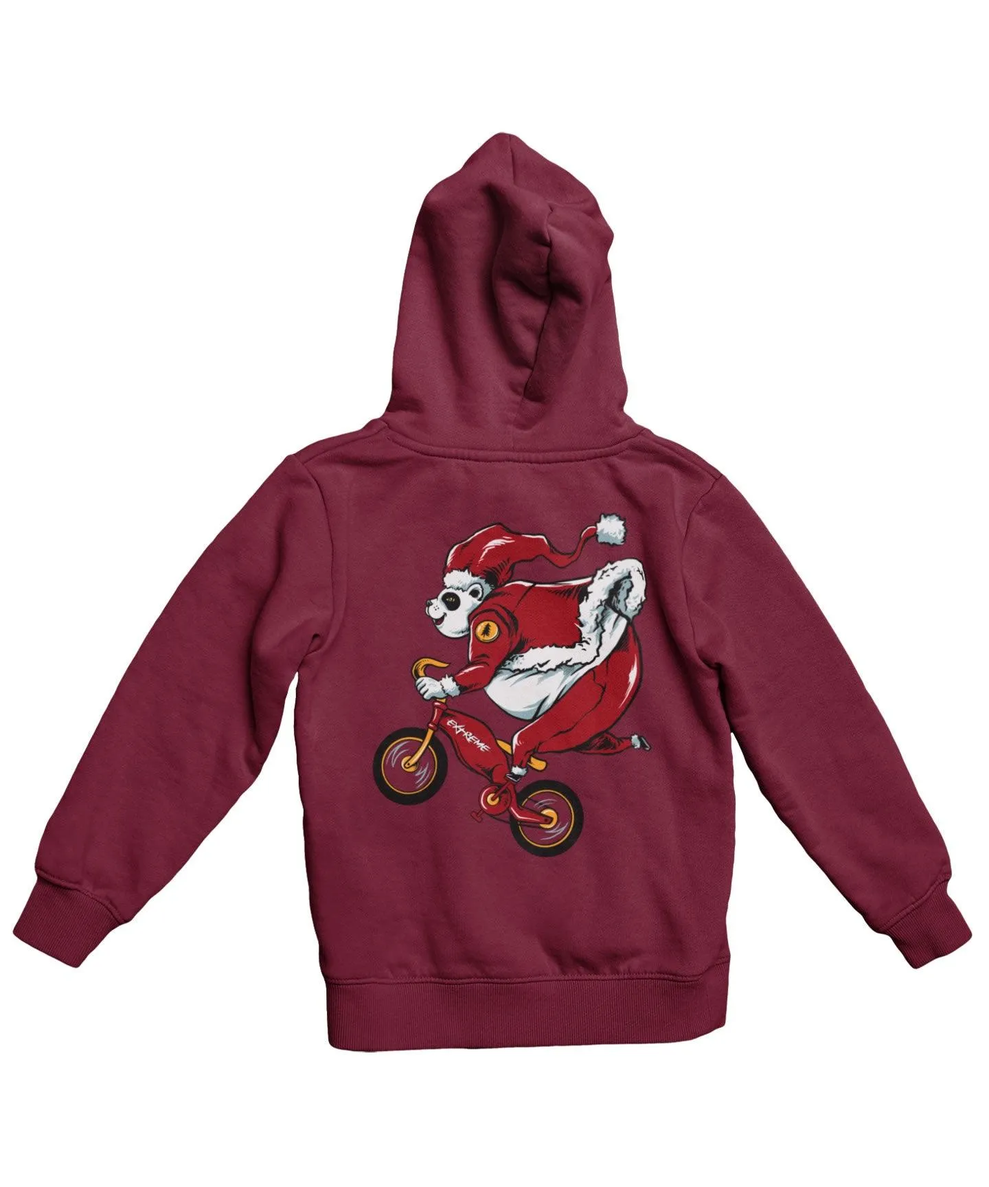 Panda Santa Back Printed Christmas Hoodie