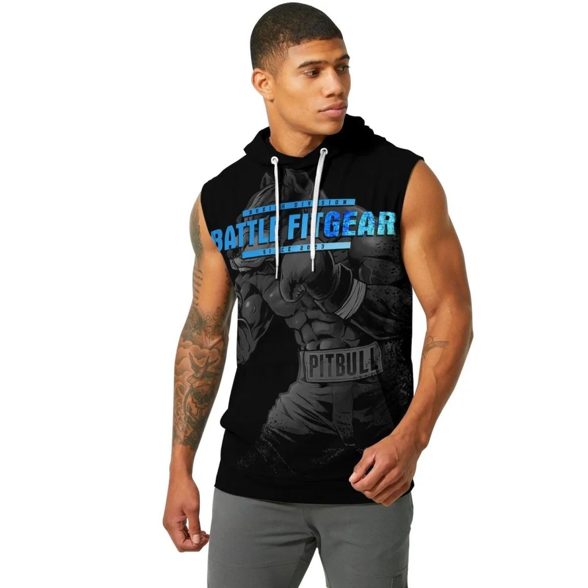 Pitbull Boxing Sleeveless Pullover & Zip Hoodie