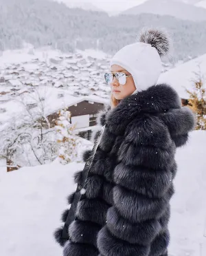 PRE ORDER(delivery in 3/4 weeks)Mi LOVES SIGNATURE ELITE COLLECTION !!SUPER LUXURIOUS LONG FOX FUR COAT .
