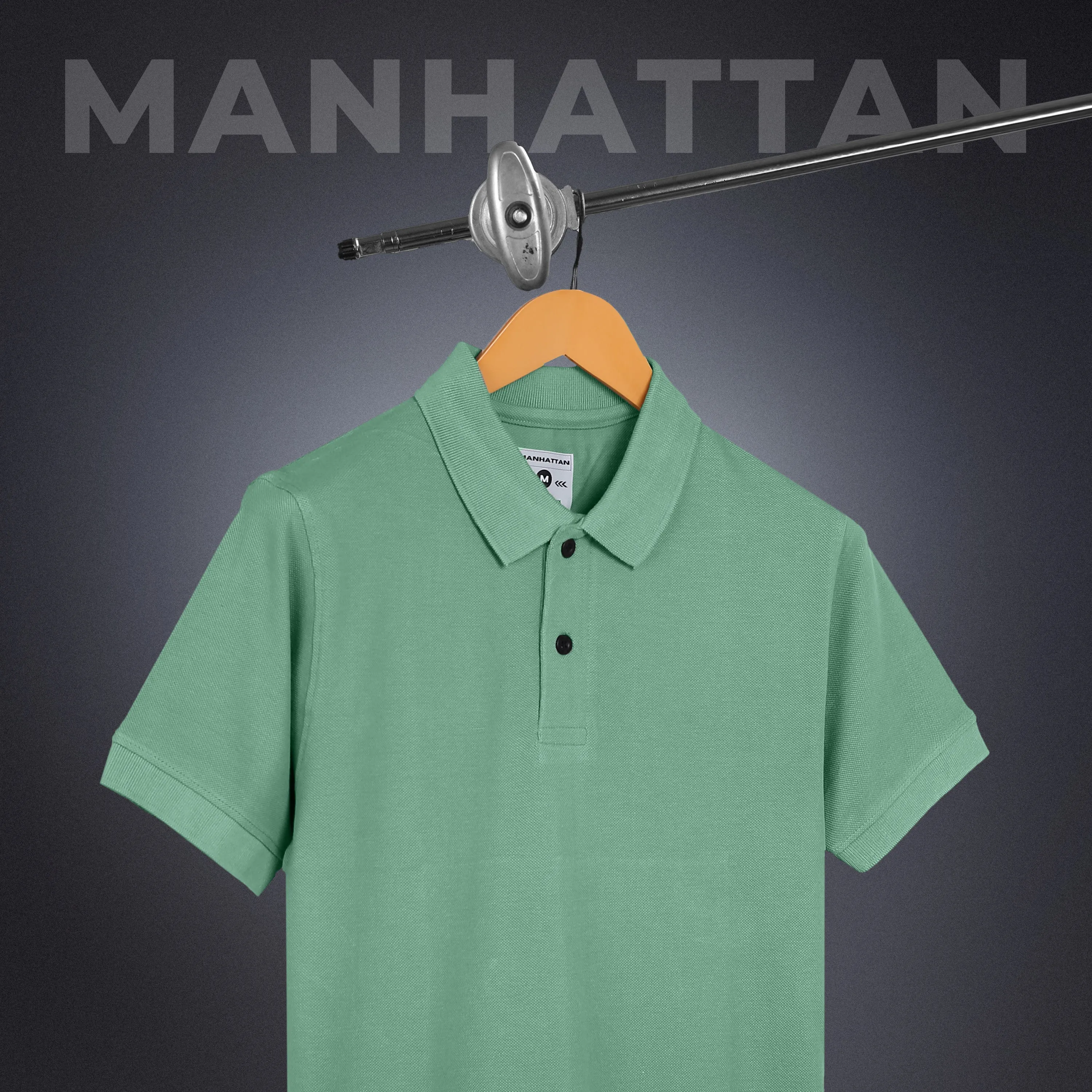 Pure Cotton Polo Plain T Shirts (Olive Green) Without Pocket