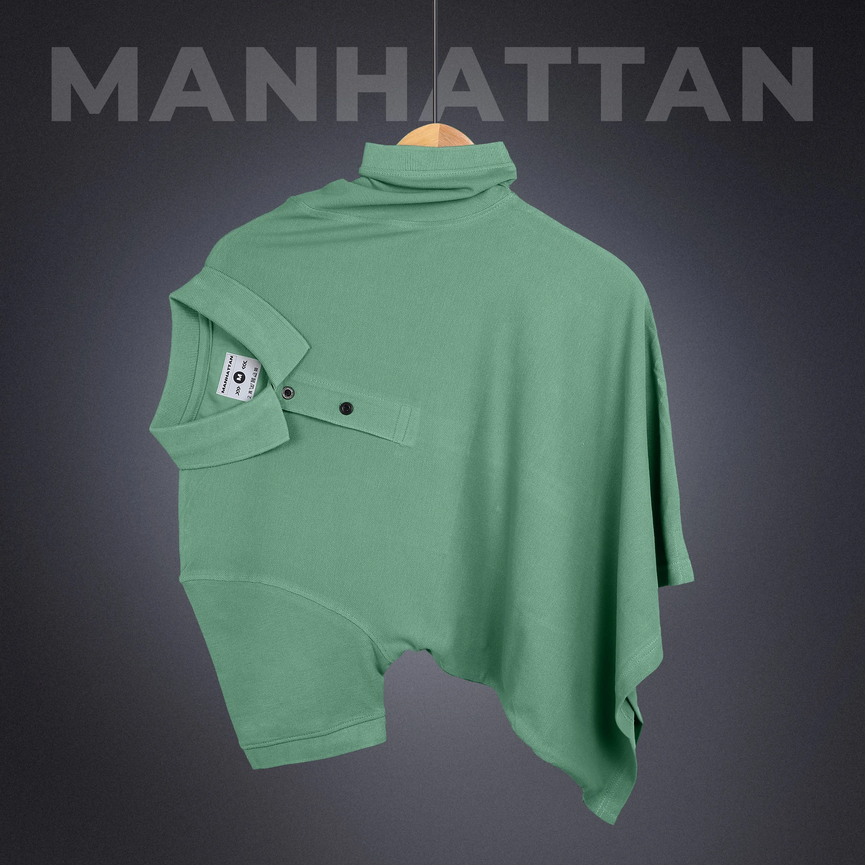 Pure Cotton Polo Plain T Shirts (Olive Green) Without Pocket