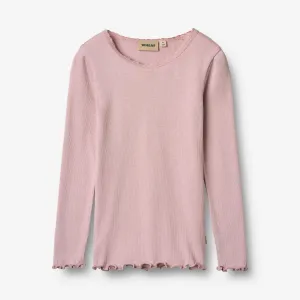 Rib T-shirt L/S Reese - lavender mist