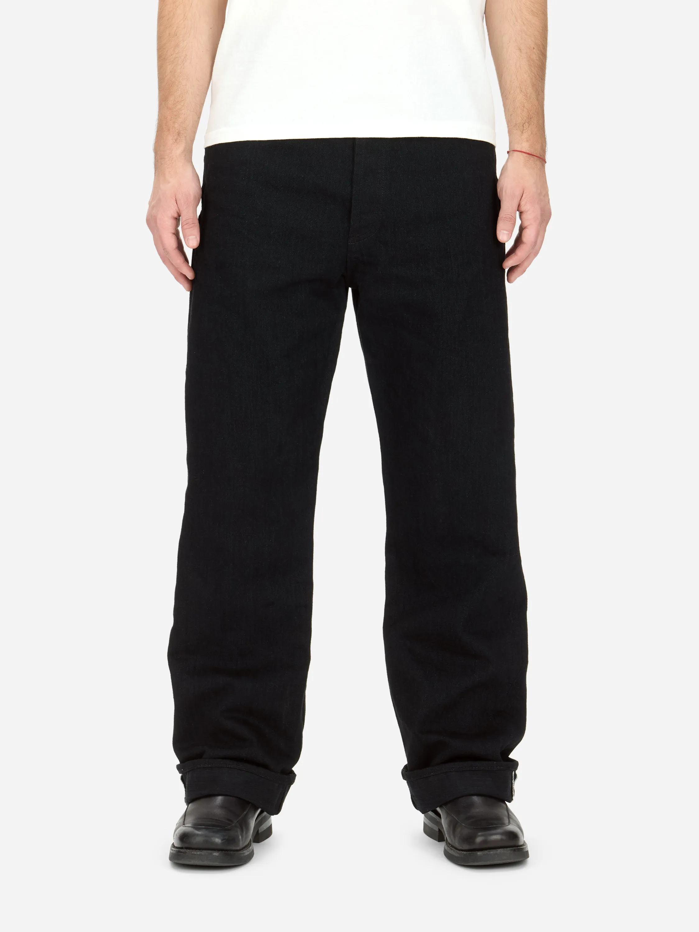 RS-220xk ~ Relaxed Straight - Rinsed Black Kibata