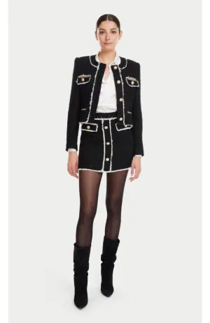 Serena Contrast Tweed Jacket