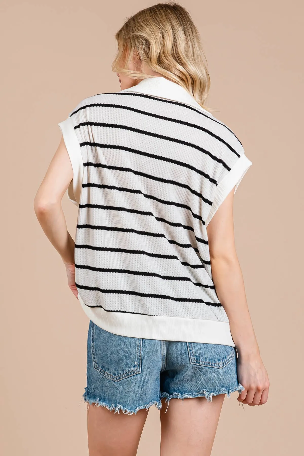 Summer Sweater Striped Sweater Vest