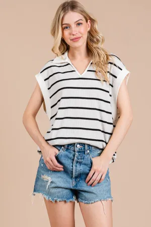 Summer Sweater Striped Sweater Vest