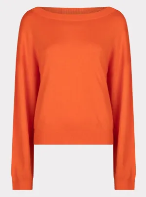 Sweater Boxy Knit [Orange-F2307538]
