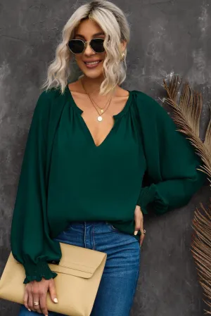 Timeless Class Green Long Sleeve Blouse