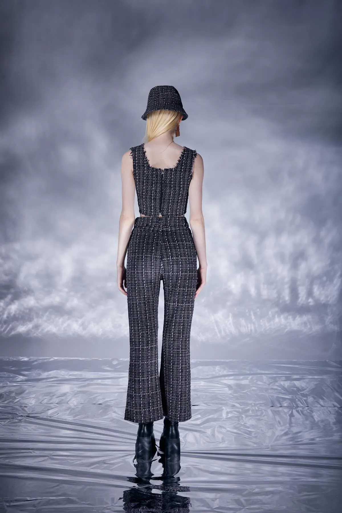Tweed Pants Black