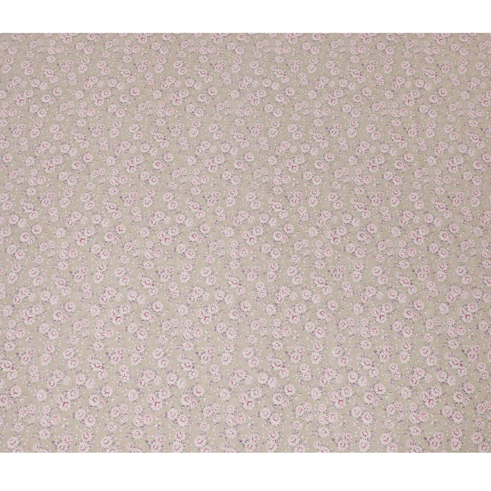 Vintage Charm Cotton Lawn Fabric - Delicate Digital Floral Print, 110 cm Wide - Shop Online for Quaint Creations-D18131