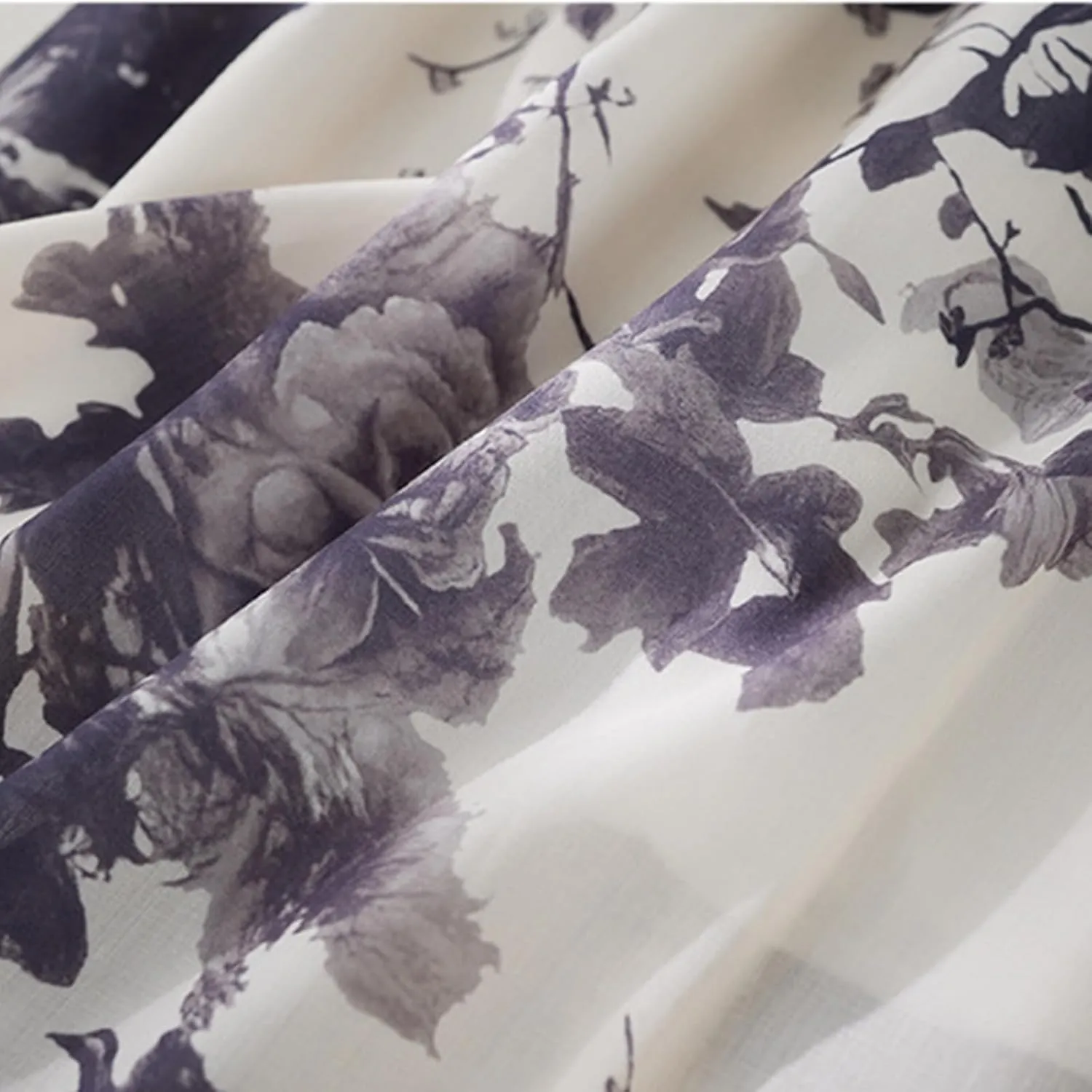 Vintage Floral Print Midi Skirt Women Drawstring Elastic Waist Flowy A-Line Skirts Casual Lightweight Beach Skirt