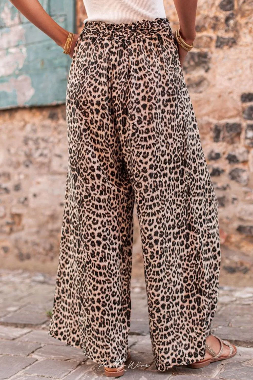 Wild Chic Leopard Print Palazzo Pants