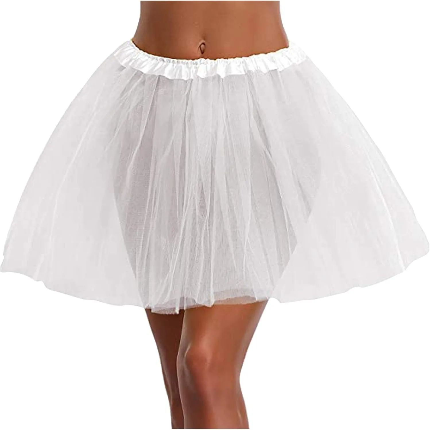 Women Skirt Summer Tutu Tulle Skirt Womens Pleated Short Skirt Adult Tutu Dancing Skirt Ruffle Midi Skirt with
