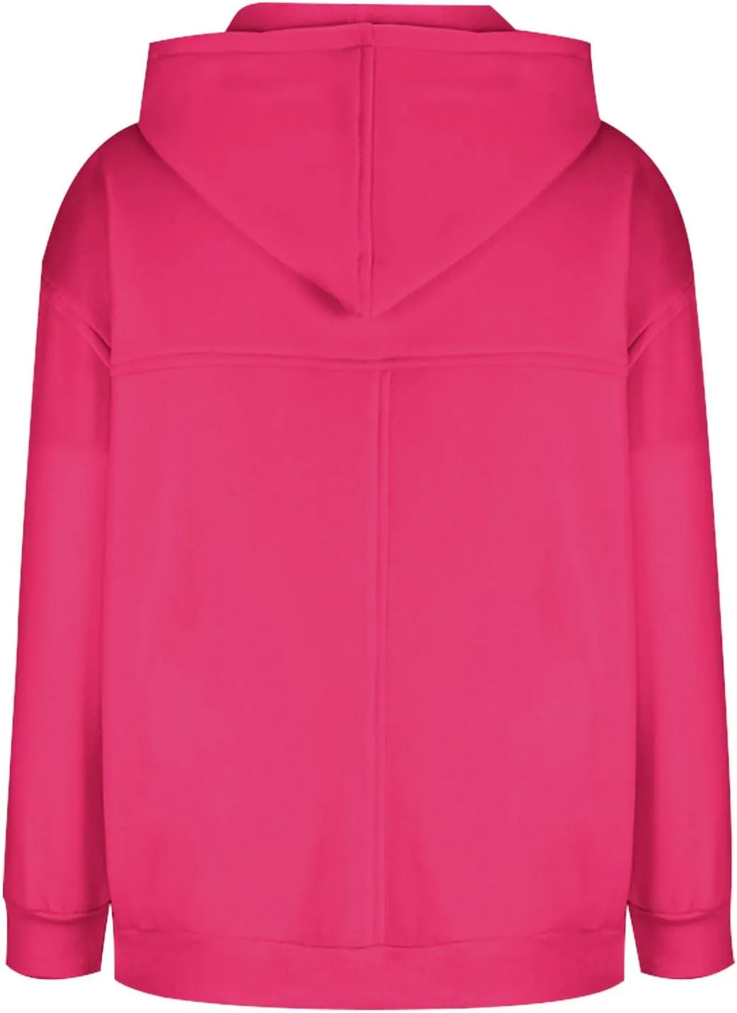Women's 2024 Casual Hooded Sweatshirts Long Sleeve Solid Oversized Hoodies Loose Cozy Basic Fall Winter Pullover Tops