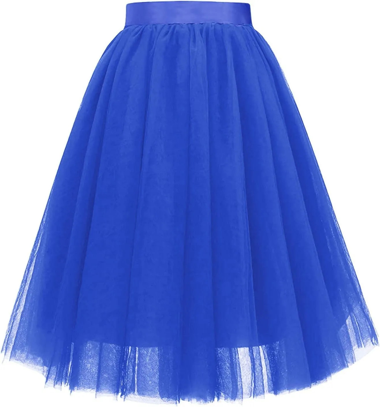 Women's A-Line High Waisted Midi Skirt Women's Classic Layered Tulle Skirt for Adult Teen Swim Skirt Bottoms for