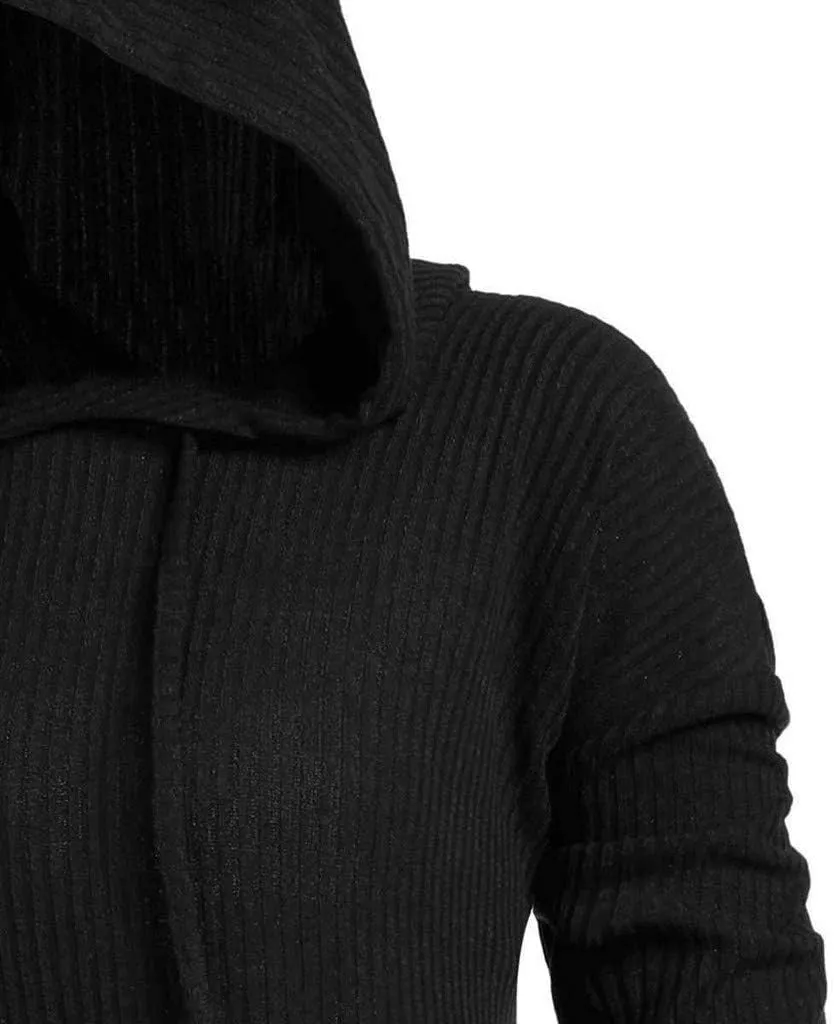 Womens Long Hoodie Gothic Plus Size intage Cloak High Low Sweater Dress Halloween Blouse Tops Sweater