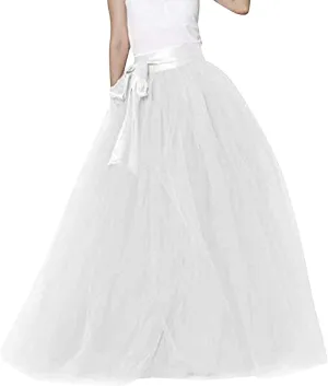 Womens Skirt Tulle Tutu Skirt Pleated Princess Midi Skirts Adult Tutu Dancing Party Evening Tulle Ankle Tennis