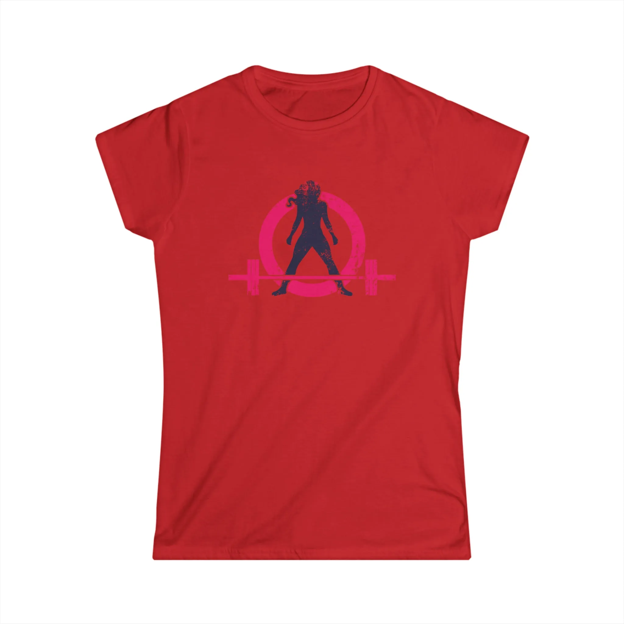 Women's Softstyle Tee - Distressed Color Logo - Plain Back