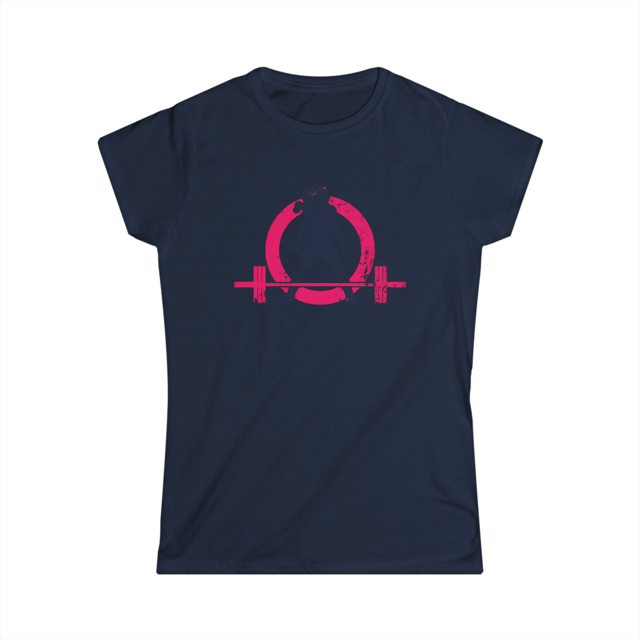 Women's Softstyle Tee - Distressed Color Logo - Plain Back