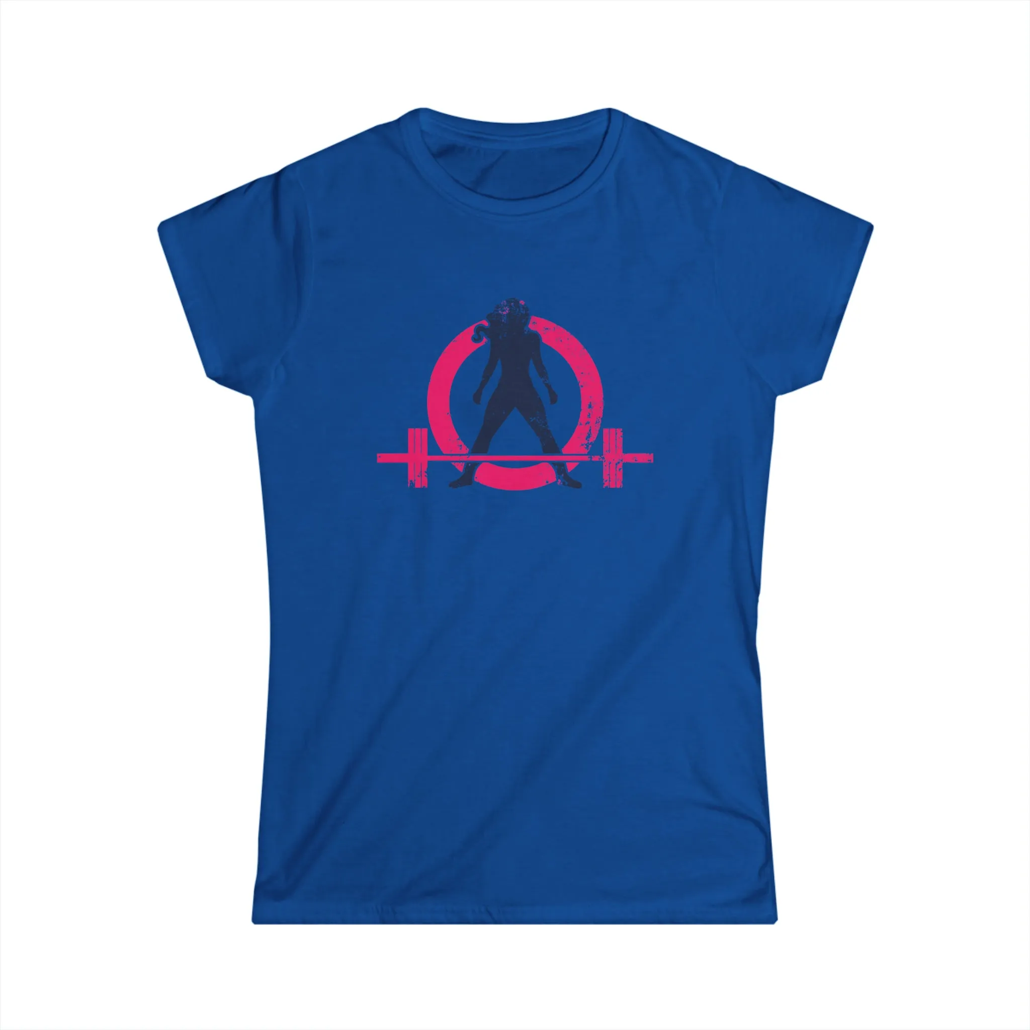 Women's Softstyle Tee - Distressed Color Logo - Plain Back