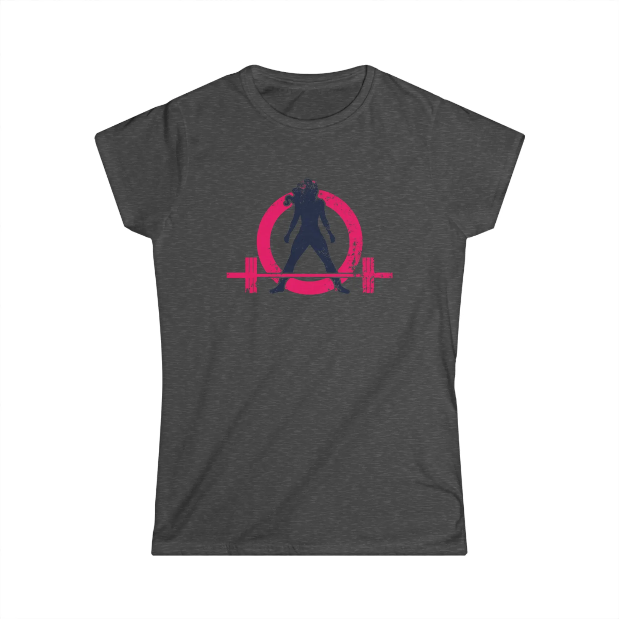 Women's Softstyle Tee - Distressed Color Logo - Plain Back