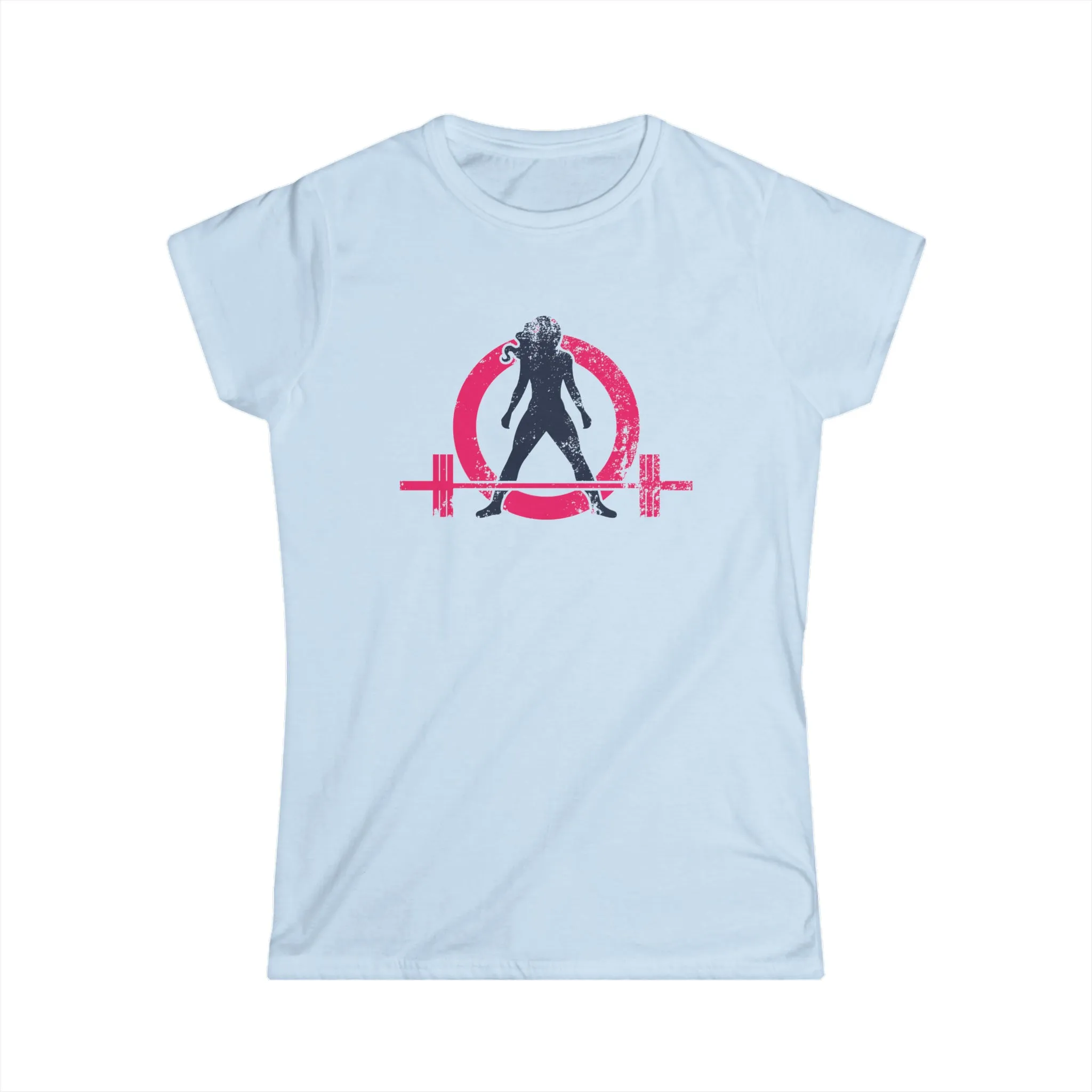 Women's Softstyle Tee - Distressed Color Logo - Plain Back